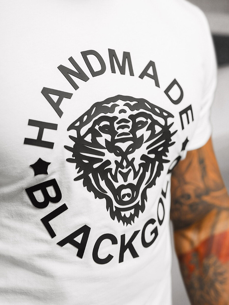 Ανδρικό μπλουζάκι λευκό OZONEE NB/MT3019Z