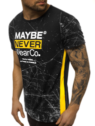 Ανδρικό μπλουζάκι μαύρο OZONEE JS/SS10915