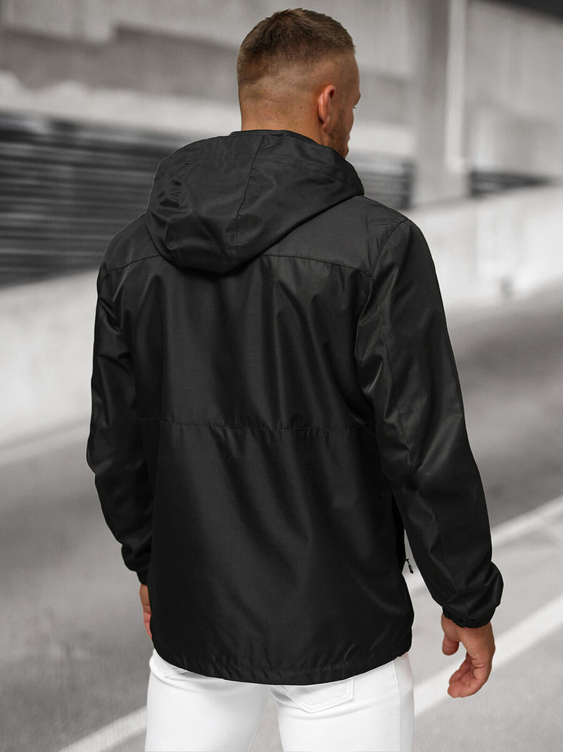 Ανδρικό μπουφάν μαύρο OZONEE JS/22M311/392Z