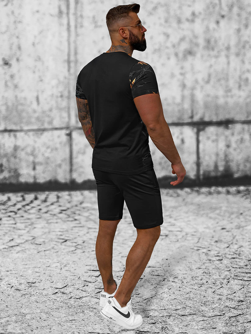 Ανδρικό σετ φόρμας μαύρο OZONEE O/HM757Z