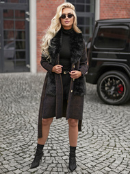 Γυναικείο παλτό μαύρο OZONEE JS/53M5200/1Z