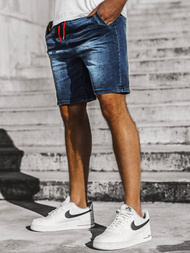 Ανδρικό σόρτς τζιν μπλε-Κόκκινο OZONEE JS/KK1071