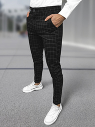 Ανδρικό παντελόνι chino μαύρο OZONEE DJ/5515