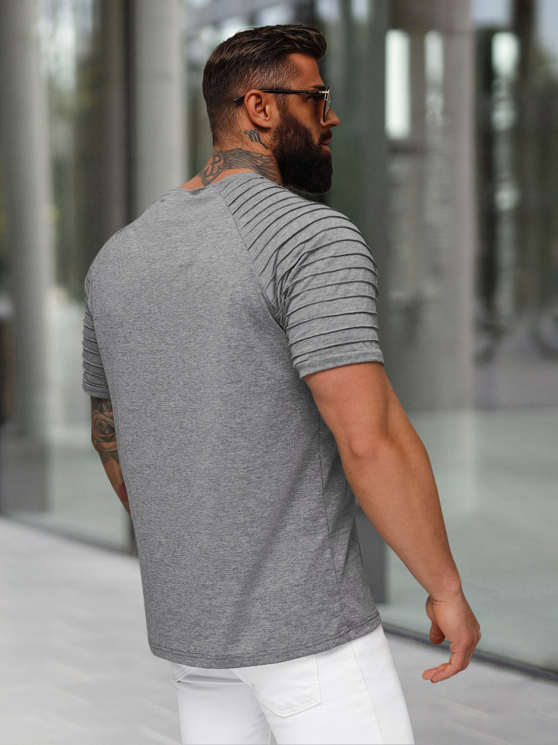 Ανδρικό μπλουζάκι γραφίτη OZONEE JS/8T88/5Z