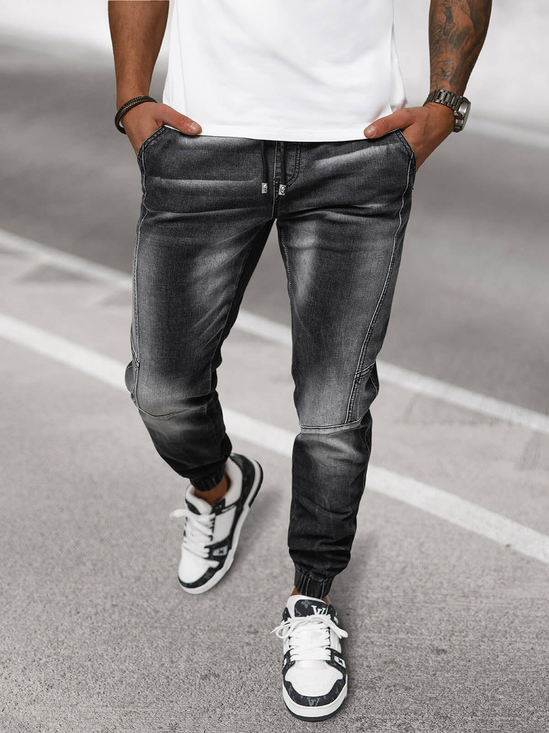 Ανδρικό παντελόνι jogger mαύρος OZONEE NB/MP0115N