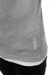 Ανδρικό μπλουζάκι με κουκούλα γκρι OZONEE O/1273Z