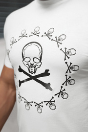 Ανδρικό μπλουζάκι λευκό OZONEE NB/MT3068