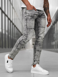 Ανδρικό τζιν παντελόνι γραφίτη OZONEE NB/MP0163NZ