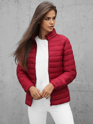 Γυναικείο μπουφάν μπορντό OZONEE JB/JP1141/7Z