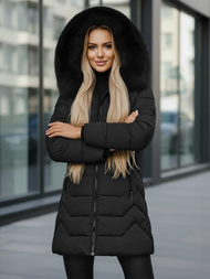 Γυναικείο μπουφάν μαύρο OZONEE JS/16M9121/392Z