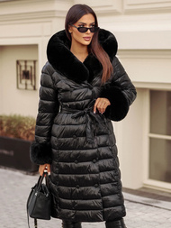 Γυναικείο παλτό μαύρο OZONEE JS/5M3160/392Z