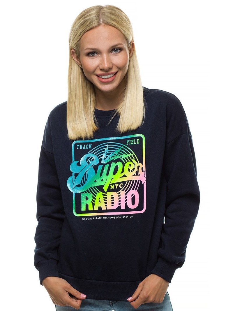 Γυναικείο φούτερ ναυτικό μπλε OZONEE JS/KSW1008