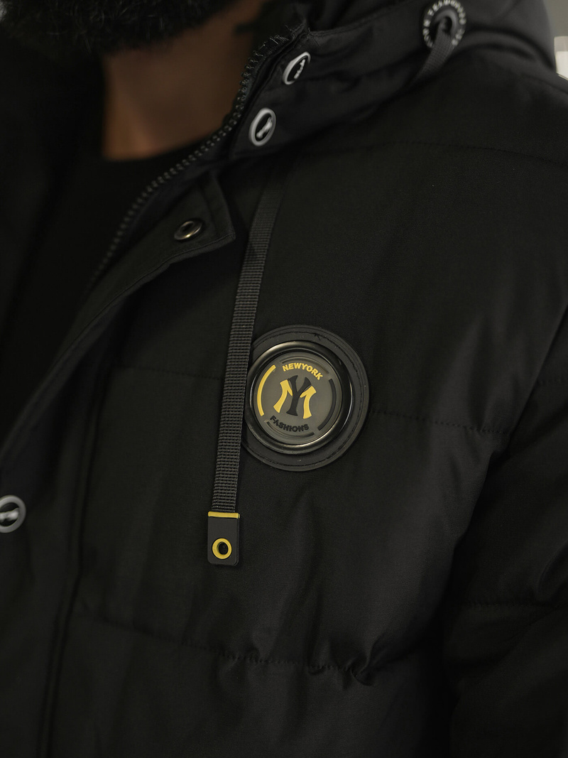 Ανδρικό μπουφάν mαύρος OZONEE JS/57M7503/392Z