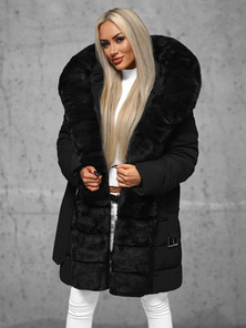 Γυναικείο μπουφάν μαύρο OZONEE JS/11Z8096