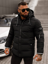 Ανδρικό μπουφάν mαύρος OZONEE JS/57M7502/392