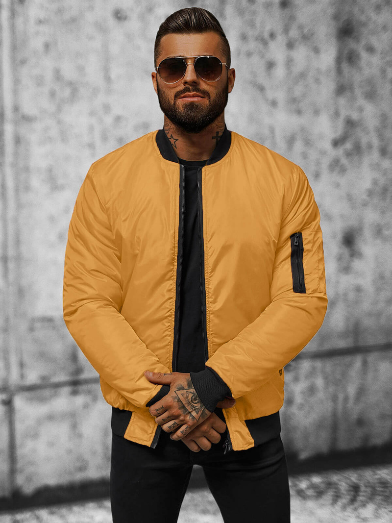 Ανδρικό μπουφάν kαμήλα OZONEE JS/AK95Z