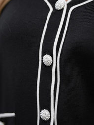 Γυναικείο σετ φόρμας δύο κομματιών mαύρος OZONEE JS/26C8802/3