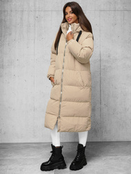 Γυναικείο μπουφάν μπεζ OZONEE JS/5M3163/62Z