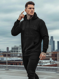 Ανδρικό Φούτερ με Κουκούλα μαύρο OZONEE JS/8B1972/3