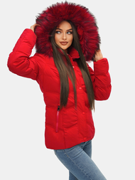 Γυναικείο χειμερινό μπουφάν το κόκκινο OZONEE JS/M9057/270