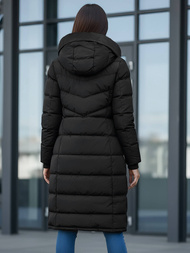 Γυναικείο μπουφάν μαύρο OZONEE JS/M736/392Z