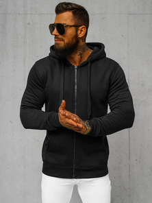 Ανδρικό Φούτερ με Κουκούλα μαύρο OZONEE JS/2008Z