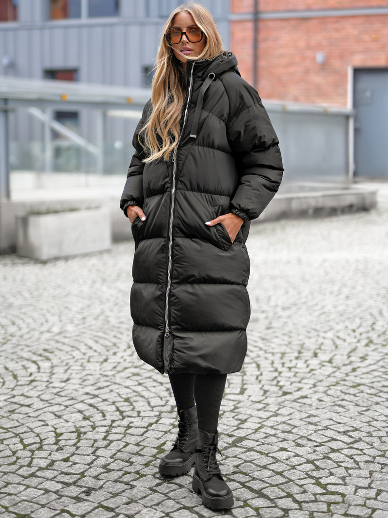 Γυναικείο μπουφάν μαύρο OZONEE JS/5M3163/392Z