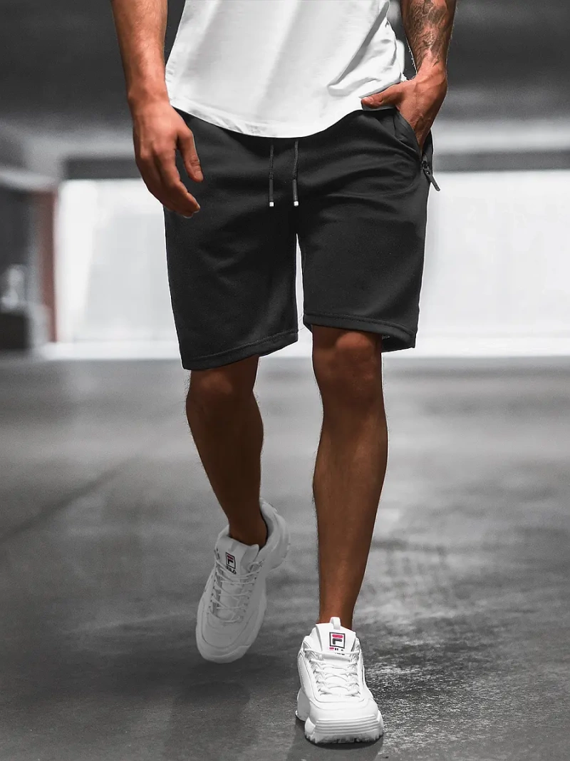 Ανδρικό σόρτς φόρμας μαύρο OZONEE O/WW20017/1