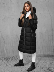 Γυναικείο μπουφάν μαύρο OZONEE JS/M736/392