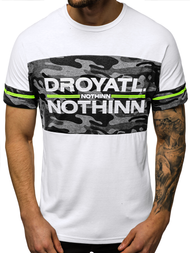 Ανδρικό μπλουζάκι λευκό OZONEE JS/SS10976