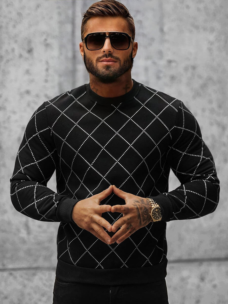 Ανδρικό Φούτερ μαύρο OZONEE O/D7459