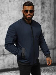 Ανδρικό χειμερινό μπουφάν ναυτικό μπλε OZONEE JS/84M3007/215