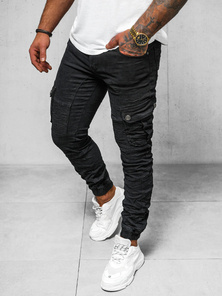 Ανδρικό παντελόνι jogger mαύρος OZONEE O/E6979N