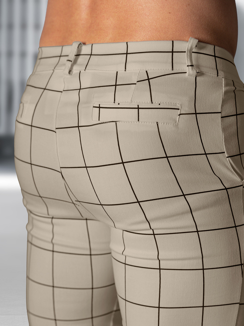 Ανδρικό παντελόνι chino mπεζ OZONEE O/P4009Z