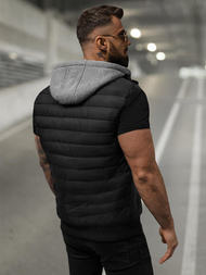 Ανδρικό αμάνικο μπουφάν μαύρο OZONEE JS/8M983/392