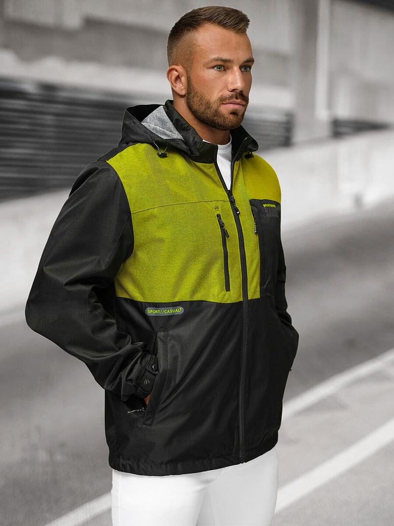 Ανδρικό μπουφάν μαύρο OZONEE JS/22M311/392Z