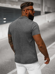 Ανδρική μπλούζα polo Γραφίτης OZONEE JS/8T80/5Z