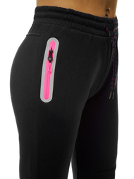 Γυναικείο παντελόνι φόρμας μαύρο OZONEE JS/KSW5006