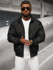 Ανδρικό χειμερινό μπουφάν μαύρο OZONEE JS/5M3212/392