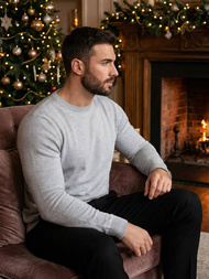 Ανδρικό πουλόβερ Γκρί OZONEE NB/MMB602/2Z