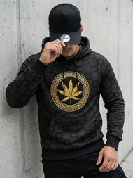 Ανδρικό Φούτερ με kουκούλα μαύρο OZONEE O/B265Z