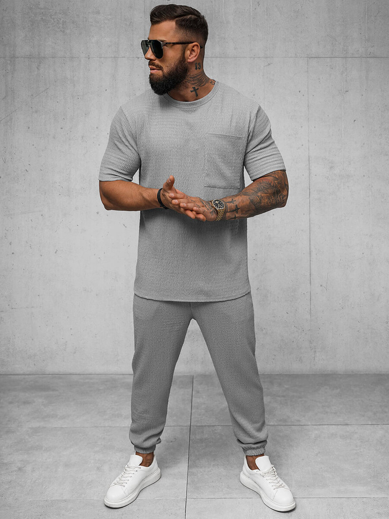 Ανδρικό μπλουζάκι Γκρί OZONEE O/Y960T