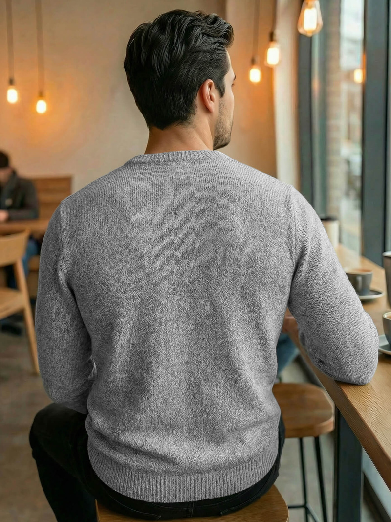 Ανδρικό πουλόβερ Γκρί OZONEE JS/59B3607/2