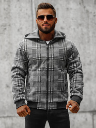 Ανδρικό μπουφάν γκρι OZONEE O/3A58