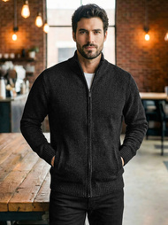 Ανδρικό πουλόβερ μαύρο OZONEE JS/59B3611/3