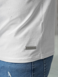 Ανδρικό μπλουζάκι λευκό OZONEE O/QQ1390