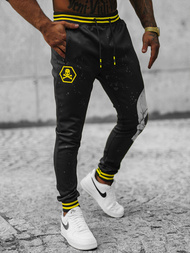 Ανδρικό παντελόνι φόρμας μαύρο OZONEE JS/K10228Z