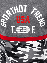 Ανδρικό μπλουζάκι γραφίτη OZONEE JS/SS10983