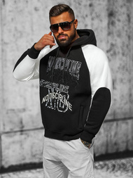 Φούτερ με Κουκούλα μαύρο OZONEE O/SWE23037