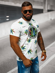 Ανδρικό μπλουζάκι λευκό OZONEE O/T136/1